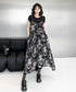 Faux Layered Floral Dress